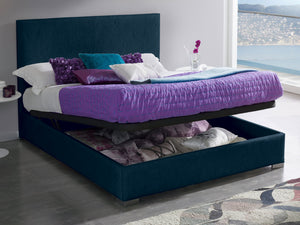 Pesukastiga Voodi Piccolo 160X200Cm Velvet Gl41 Navy Blue Eritellimus Pesukastiga