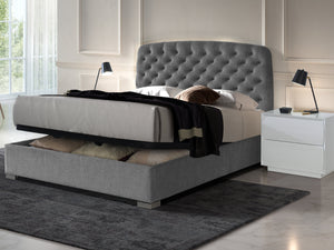 Pesukastiga Voodi Yolanda 140X200Cm Savana Light Grey Eritellimus Pesukastiga