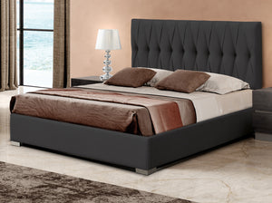 Pesukastiga voodi Mulan 180x200cm Savana Dark Grey