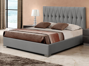 Pesukastiga voodi Mulan 180x200cm Savana Light Grey