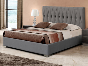 Pesukastiga voodi Mulan 160x200cm Velvet Gl18 Silver