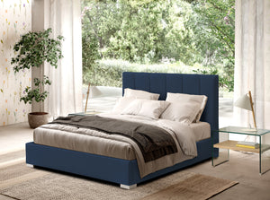 Pesukastiga voodi Indira 180x200cm Velvet Gl41 Navy Blue