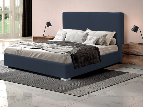 Load image into Gallery viewer, Pesukastiga voodi Isabel 180x200cm Velvet Gl41 Navy Blue
