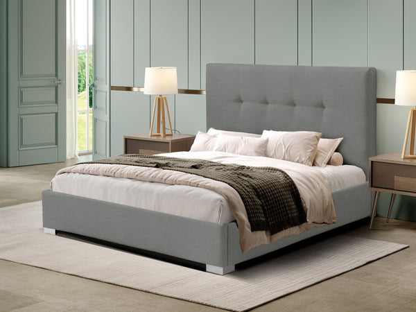 Загрузите изображение в программу просмотра галереи, Pesukastiga voodi Rita 160x200cm Savana Light Grey
