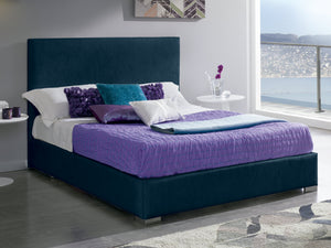 Pesukastiga voodi Piccolo 160x200cm Velvet Gl41 Navy Blue