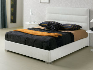 Pesukastiga voodi Lidia 140x200cm Velvet Gl2 Ivory