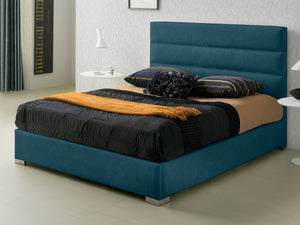 Pesukastiga voodi Lidia 180x200cm Velvet Gl41 Navy Blue
