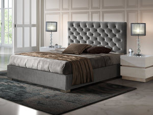Pesukastiga voodi Gala 140x200cm Savana Light Grey