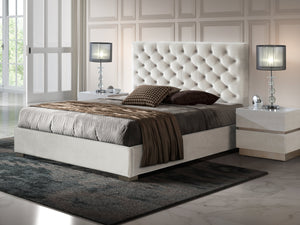 Pesukastiga voodi Gala 160x200cm Velvet Gl2 Ivory