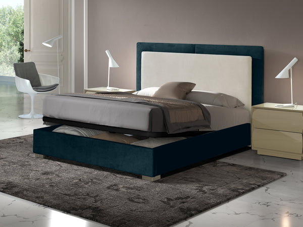 Load image into Gallery viewer, Pesukastiga Voodi Telma 160X200Cm Velvet Gl41 Navy Blue Eritellimus Pesukastiga
