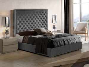Pesukastiga voodi Melody 160x200cm Savana Light Grey