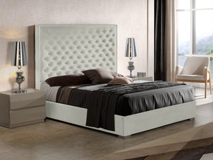 Pesukastiga voodi Melody 160x200cm Velvet Gl2 Ivory