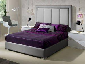 Pesukastiga voodi Monica 160x200cm Velvet Gl18 Silver