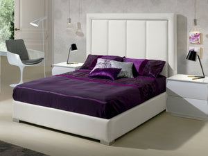 Pesukastiga voodi Monica 160x200cm Velvet Gl2 Ivory